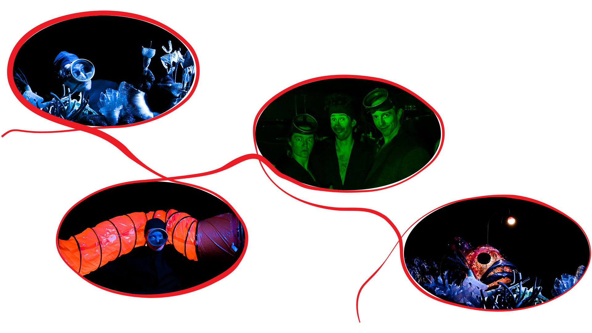 Teater Štrik - collage - show - Mega Dive