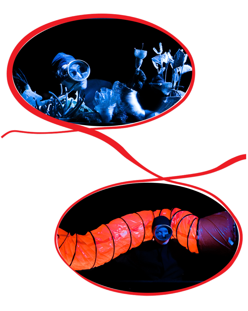 Teater Štrik - collage mobile 1 - show - Mega Dive